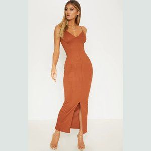 PrettyLittleThing Ribbed Maxi Dress